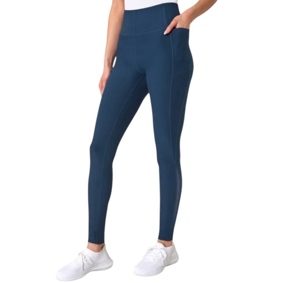 Mondetta Pants - Mondetta High Waist Active Legging M Teal Side Pockets Mesh Moisture Wicking NWT
